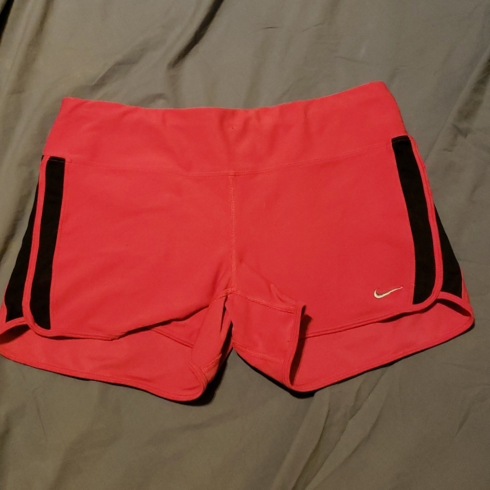 Pink Nike fitted running shorts